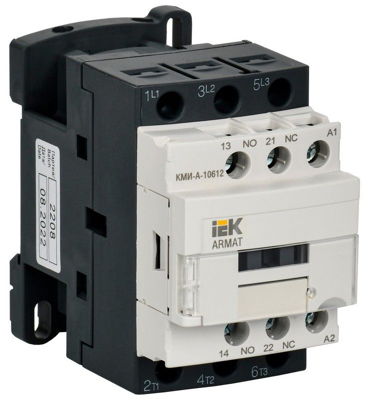 Контактор IEK ARMAT КМИ-А-10612 LC1D 6А 110В/АС3 1НО/1НЗ