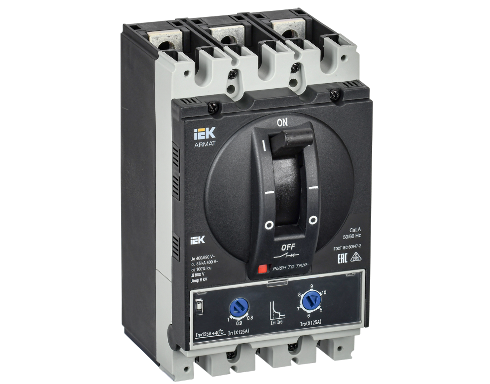 Автоматический выключатель IEK ARMAT 3P A 85кА 125А ТМ