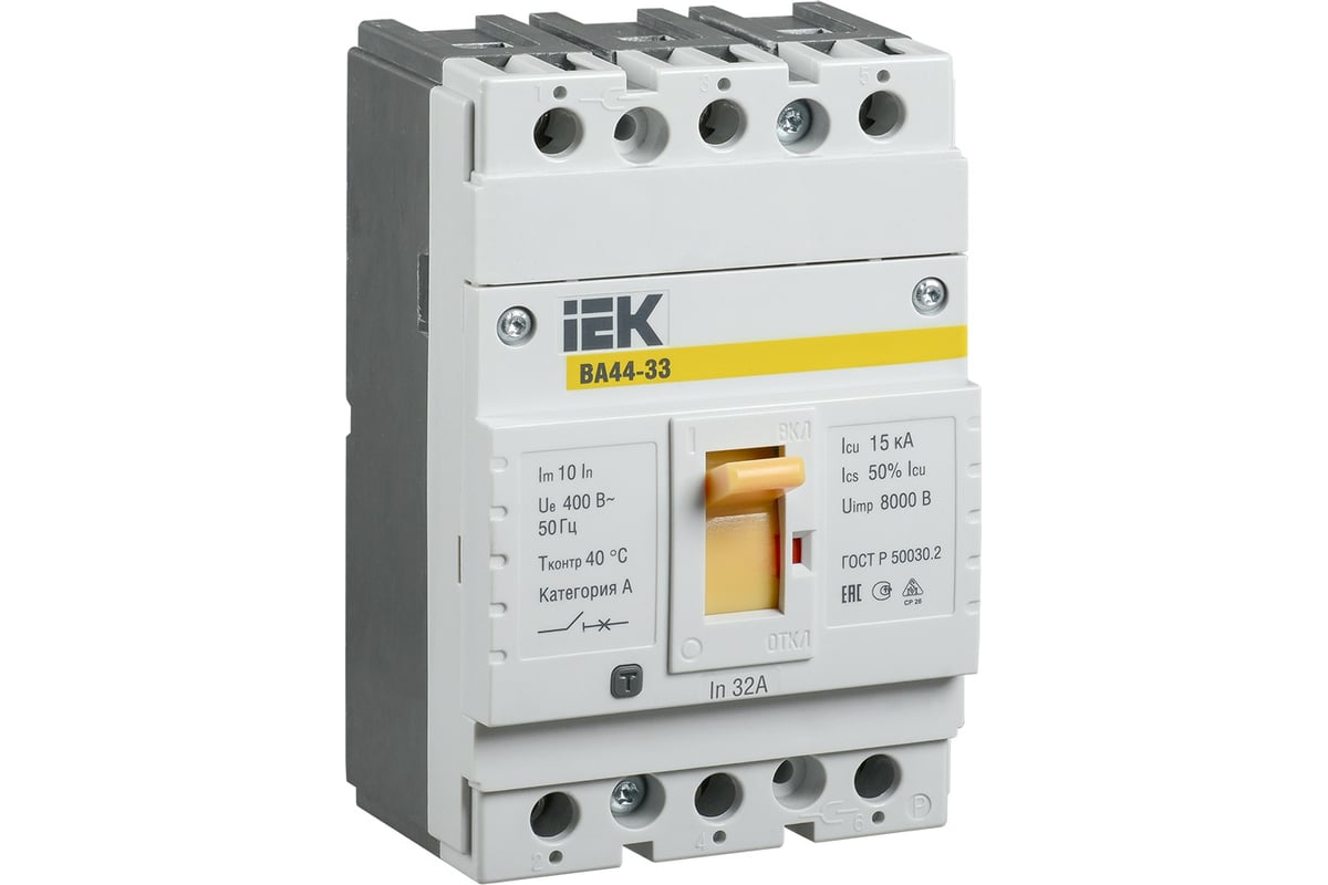 Выключатель автоматический IEK SVA4410-3-0032 3п 32А 15кА ВА44 33