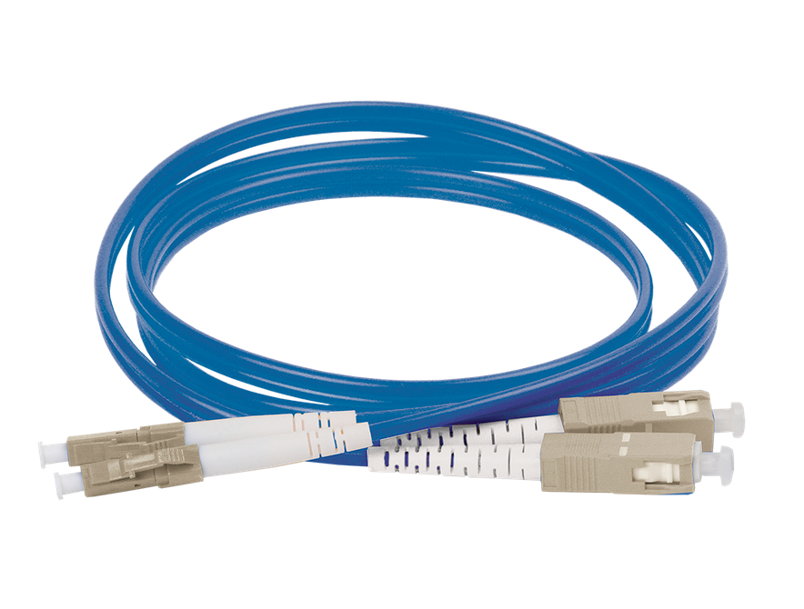 Патч-корд IEK оптический 50/125 (OM4) LC/UPC-SC/UPC (Duplex) 5м