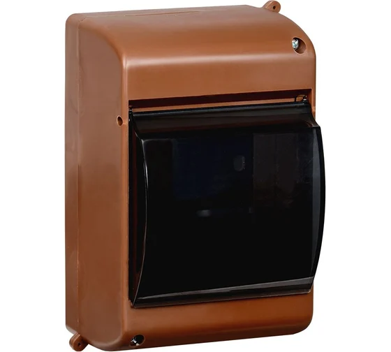 Щитовое оборудование IEK MKP42-N-04-30-12-D Бокс с прозрачной крышкой КМПн 2/4 для 4-х автоматических выключателей (Дуб)