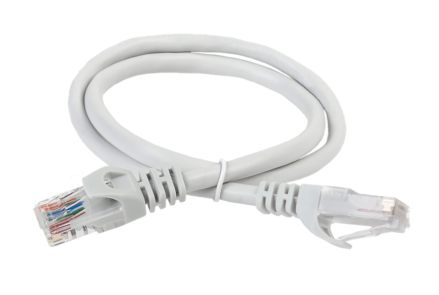 Патч-корд IEK категория 5е UTP 7 метр PVC серый