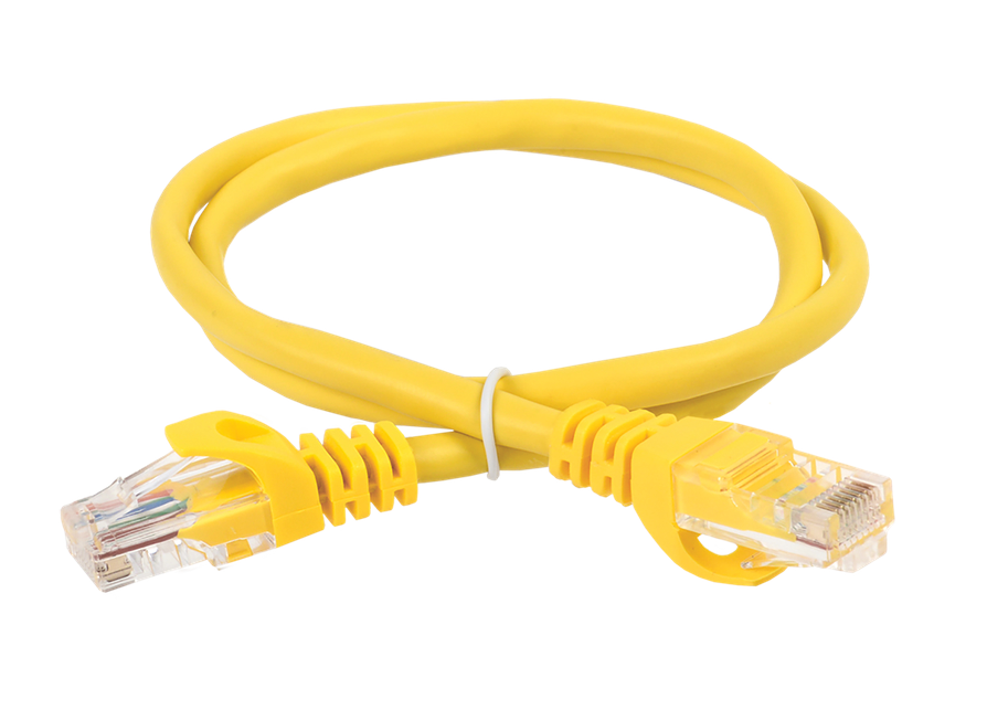 Патч-корд IEK категории 6 UTP LSZH 5м желтый