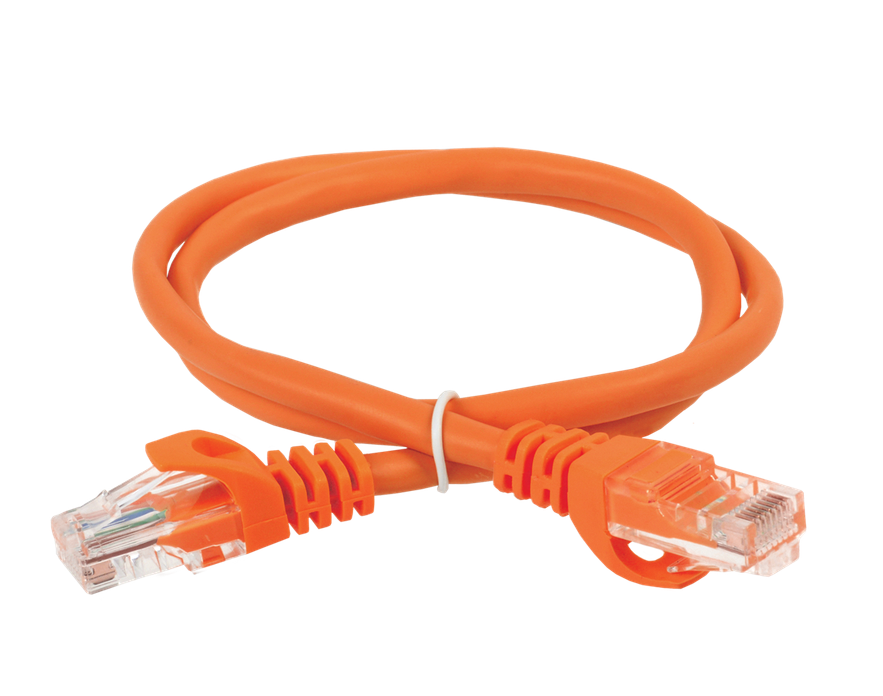 Патч-корд IEK категория 5е UTP 1 метр PVC оранжевый