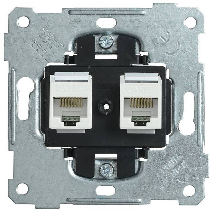 Розетка IEK BOLERO 2-ая компьютерная RJ45 Cat5e