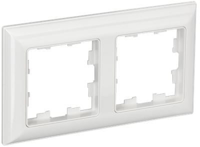 Рамка IEK BRITE DECOR Белый 3D-форма 2-м РУ-2-Бр