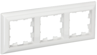 Рамка IEK BRITE DECOR Белый 3D-форма Рамка 3-м РУ-3-Бр