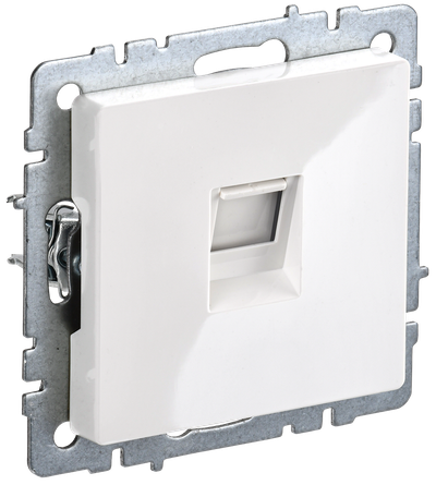 Розетка компьютерная IEK BRITE RJ45 кат.5E РК10-БрБ белый