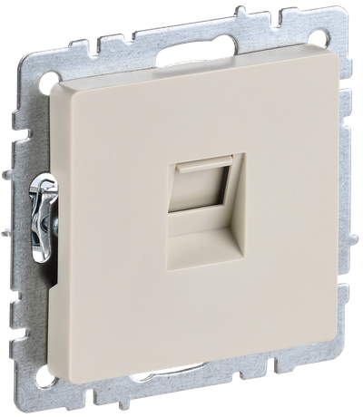 Розетка компьютерная IEK BRITE RJ45 кат.5E РК10-БрКр бежевый купить с доставкой по РФ