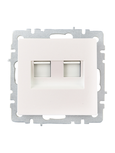Розетка IEK BRITE BASE Жемчуг Розетка комп. 2-ая RJ45 кат.6 РК11-2-БрЖ купить с доставкой по РФ