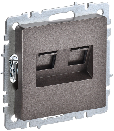 Розетка IEK BRITE двойная RJ11+RJ45 кат.5E РК/Т12-БрТБ темная бронза