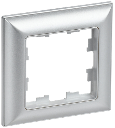 Рамка IEK BRITE DECOR Алюминий 3D-форма1-м РУ-1-Бр