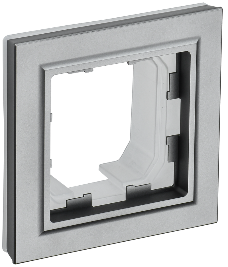 Рамка IEK BRITE 1 пост IP44 РУ-1-БрС-44 сталь