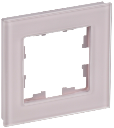 Рамка IEK BRITE DECOR Розовый матовый стекло 1-мест. РУ-1-2-Бр