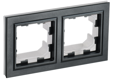 Рамка  IEK BRITE 2-местная IP44 РУ-2-БрЧ-44 черный