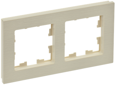 Рамка IEK BRITE DECOR Бежевый рифленый 2-м РУ-2-Бр