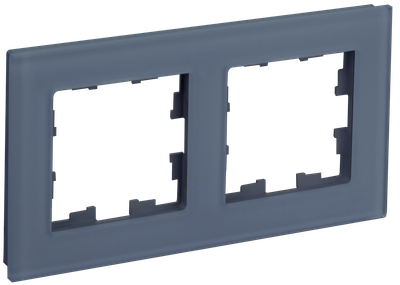 Рамка IEK BRITE DECOR Маренго матовый стекло2-мест. РУ-2-2-Бр