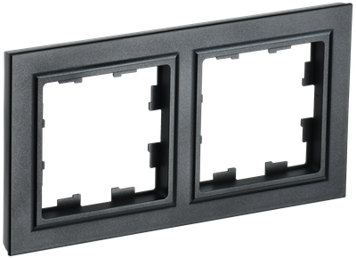 Рамка IEK BRITE 2-местная РУ-2-БрЧ черный