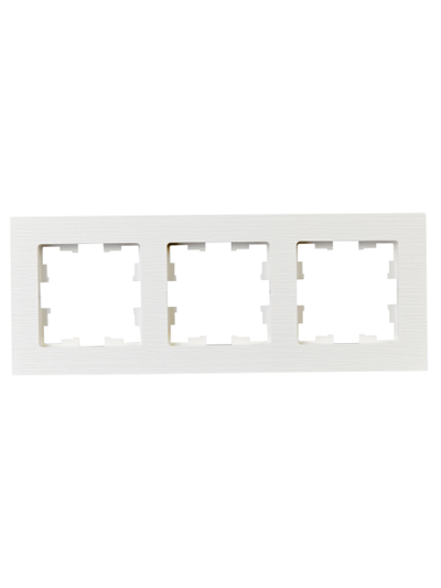 Рамка IEK BRITE DECOR Белый рифленый 3-м РУ-3-Бр