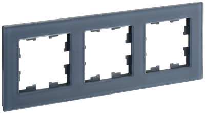 Рамка IEK BRITE DECOR Маренго матовый стекло3-мест. РУ-3-2-Бр
