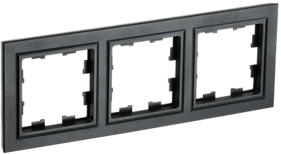 Рамка  IEK BRITE  3-местная РУ-3-БрЧ черный