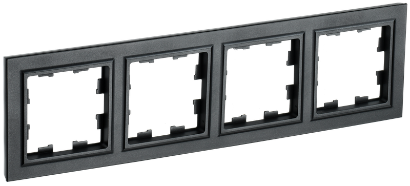 Рамка IEK BRITE  4-местная РУ-4-БрЧ черный