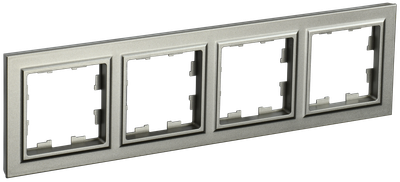 Рамка IEK BRITE  4 поста РУ-4-БрШ шампань