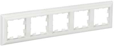 Рамка IEK BRITE DECOR Алюминий 3D-форма5-м РУ-5-Бр