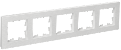 Рамка IEK BRITE DECOR Белый рифленый5-м РУ-5-Бр