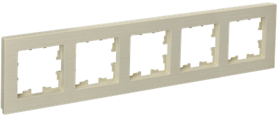 Рамка IEK BRITE DECOR Бежевый рифленый 5-м РУ-5-Бр