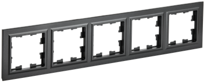 Рамка IEK BRITE5-местная РУ-5-БрЧ черный