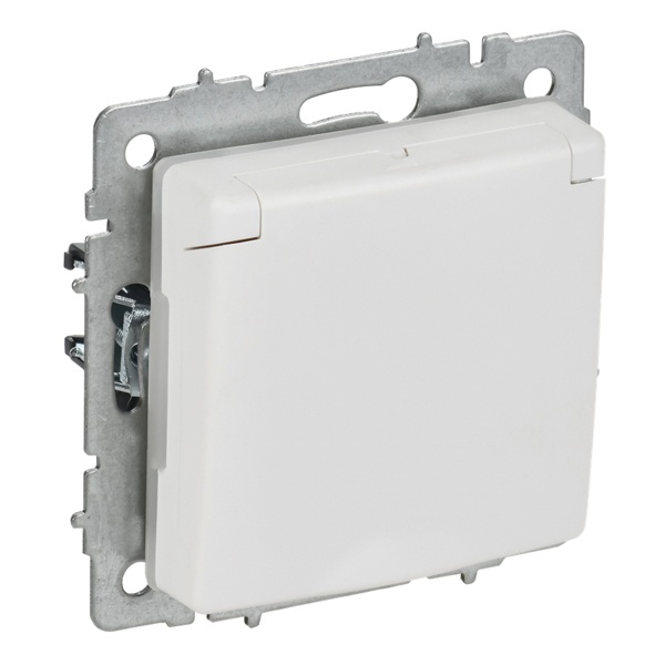 Роз. IEK BRITE с з/к/ш с кр. 16А IP44 РСбш10-3-44-БрАБ а/б
