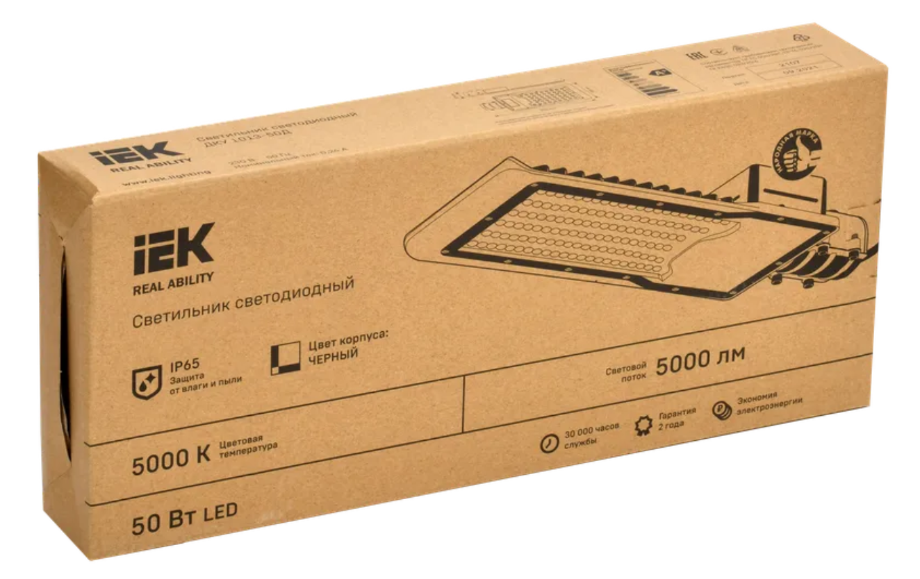 Светильник светодиодный ДКУ 1013-50Д 5000К IP65 IEK LDKU1-1013-050-5000-K03 заказать со складов по всей России