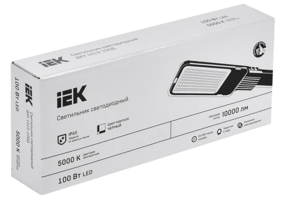 Светильник светодиодный ДКУ 1013-100Д 5000К IP65 IEK LDKU1-1013-100-5000-K03 заказать со складов по всей России