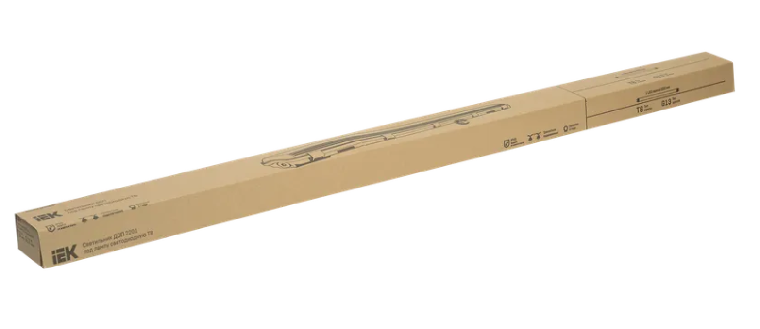 Светильник ДСП 2201 под LED лампу 1хT8 1200мм IP65 IEK LDSP0-2201-1X120-K01 заказать со складов по всей России
