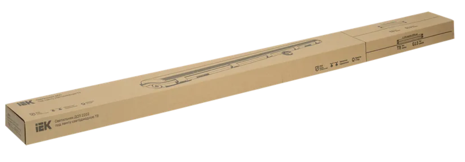 Светильник ДСП 2202 под LED лампу 2хT8 1200мм IP65 IEK LDSP0-2202-2X120-K01 заказать со складов по всей России