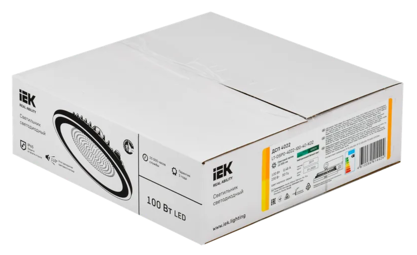 Светильник светодиодный iek ДСП 4022 100Вт 4000К IP65 IEK LT-DSP0-4022-100-40-K02 заказать со складов по всей России