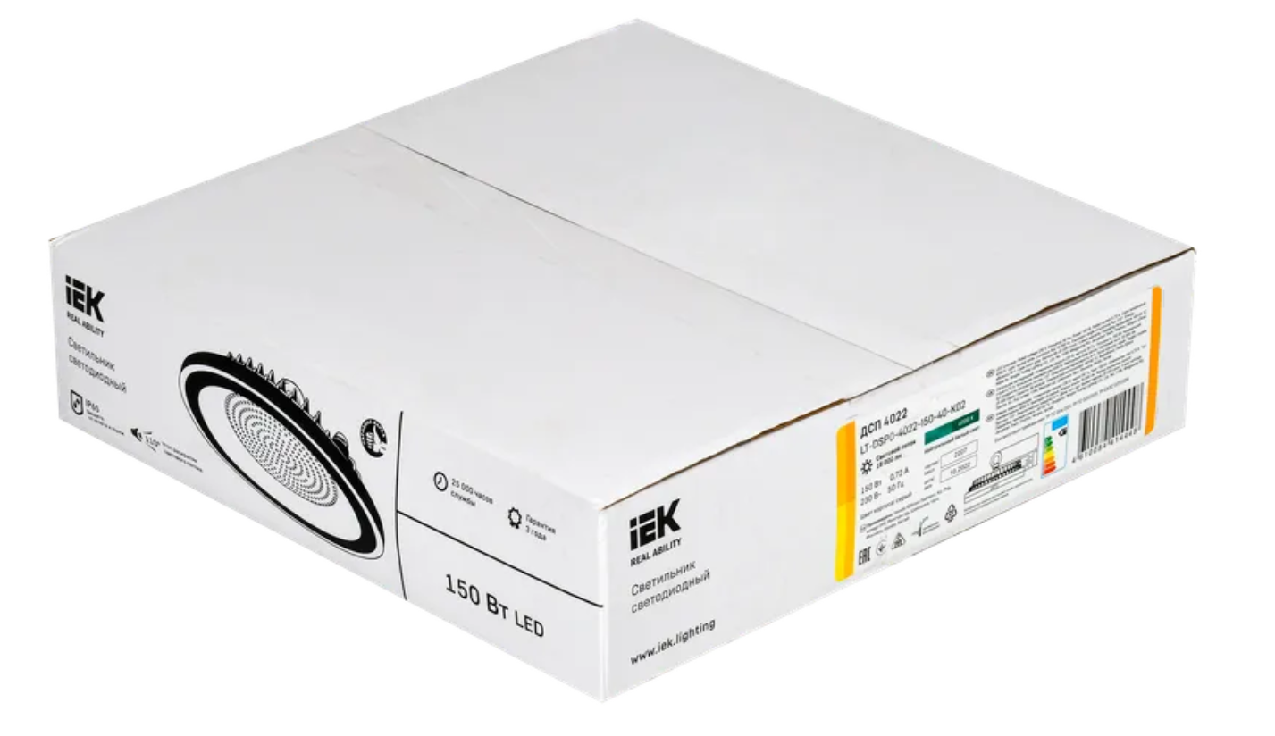 Светильник светодиодный iek ДСП 4022 150Вт 4000К IP65 IEK LT-DSP0-4022-150-40-K02 заказать со складов по всей России