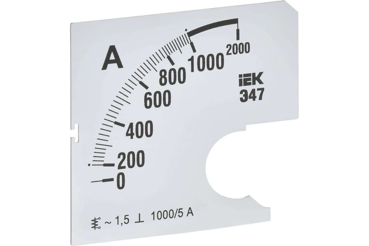 Шкала сменная для амперметра Э47 1000/5А-1.5 72х72мм IEK IPA10D-SC-1000