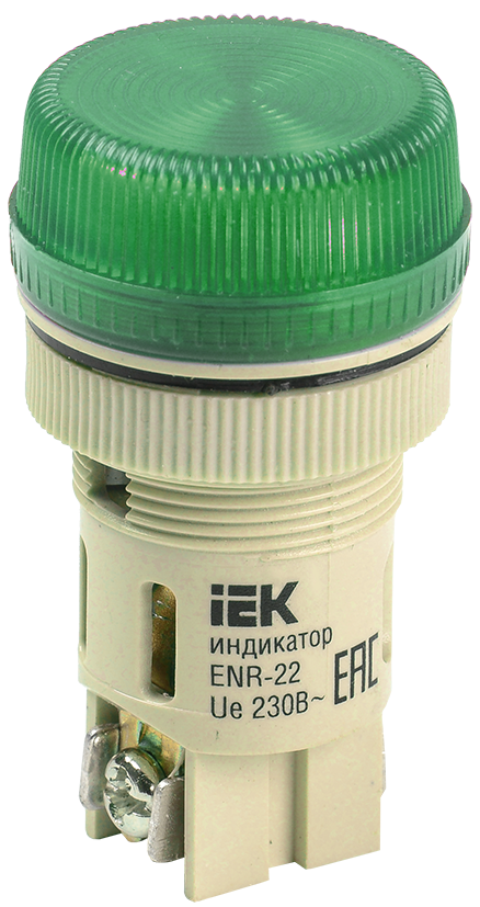 Сигнальная лампа IEK ENR-22 зеленая