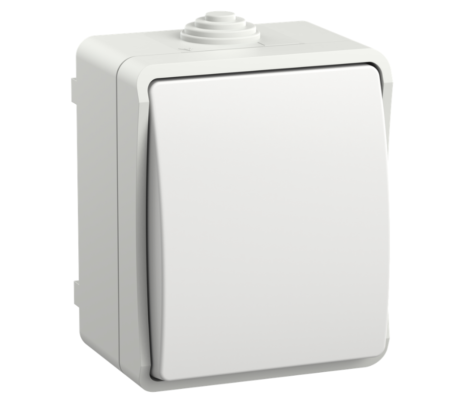 Выключатель IEK FORS кнопочный для открытой установки 10А IP54 ФОРС ВСк20-1-0-ФБ белый