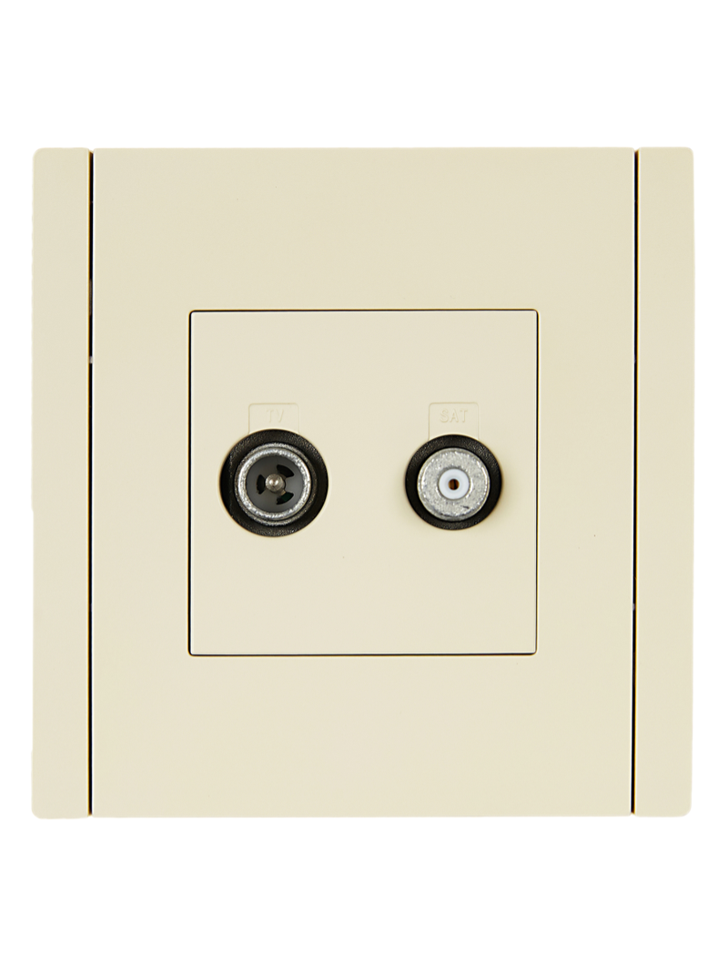 Розетка двойная TV+SAT FORTE&PIANO FP438 ваниль FP-AF20-O-K10 IEK