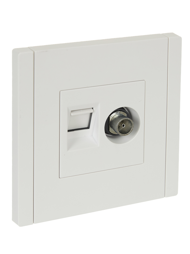 Розетка двойная IEK FORTE&PIANO TV+RJ45 кат.6 FP237 белый