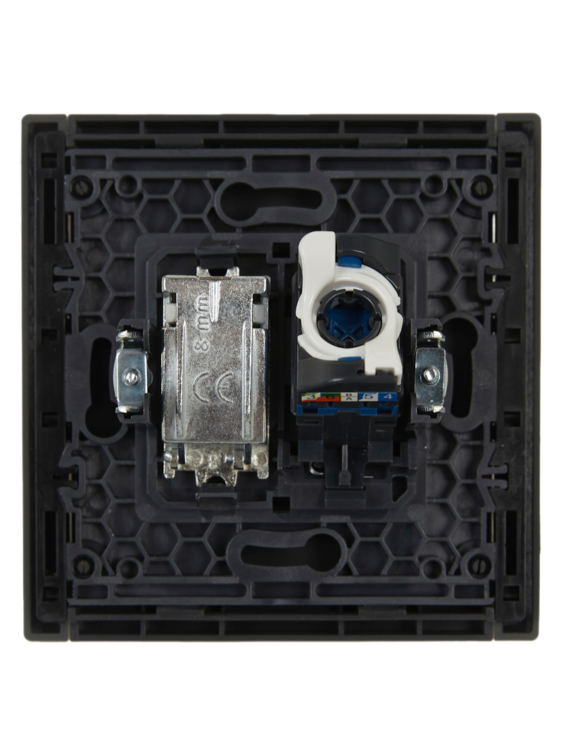 Розетка двойная TV+RJ45 кат.6 FORTE&PIANO FP337 серый FP-AK20-2-K03 IEK купить по цене 2828 руб.