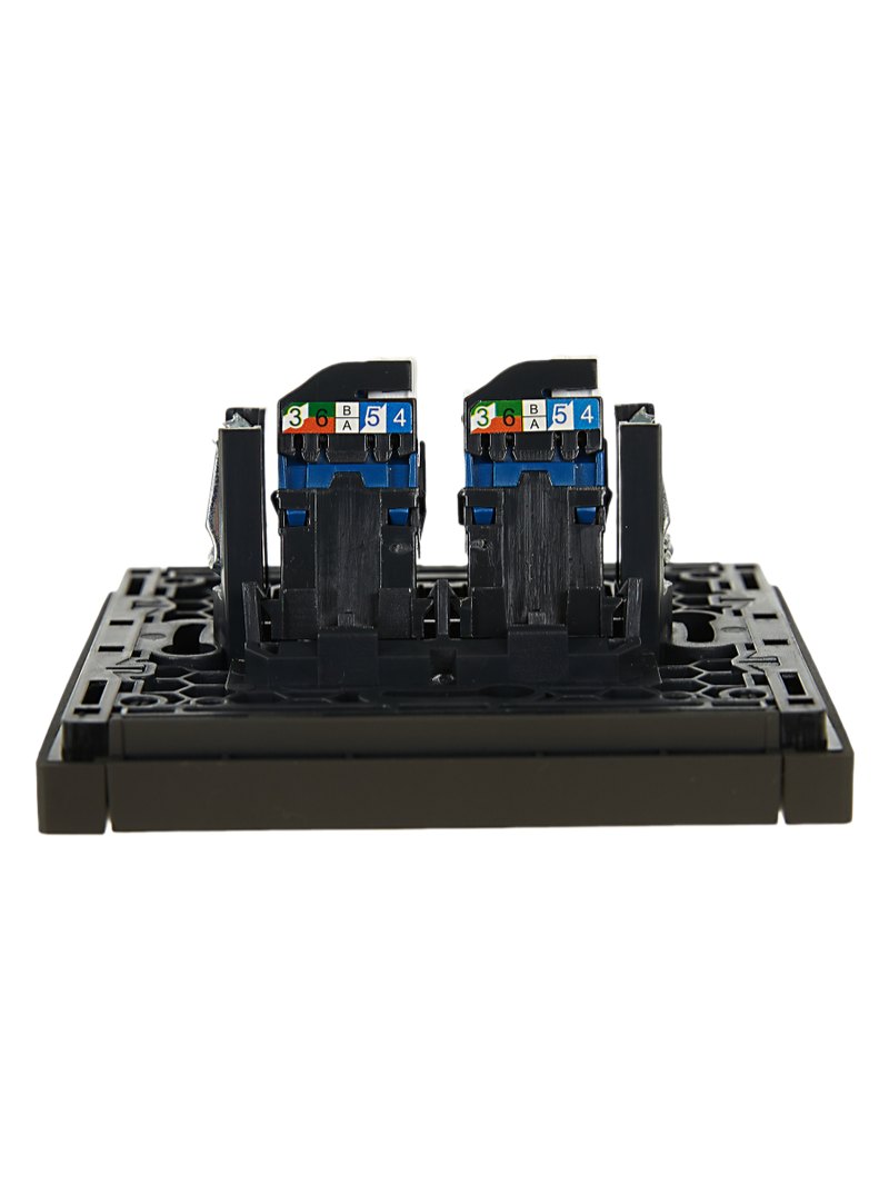 Розетка компьютерная двойная RJ45 кат.6 FORTE&PIANO FP334 серый FP-K20-2-K03 IEK купить с ближайшего склада