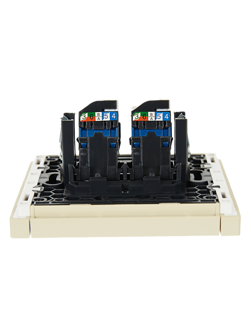 Розетка компьютерная двойная RJ45 кат.6 FORTE&PIANO FP434 ваниль FP-K20-2-K10 IEK купить с ближайшего склада