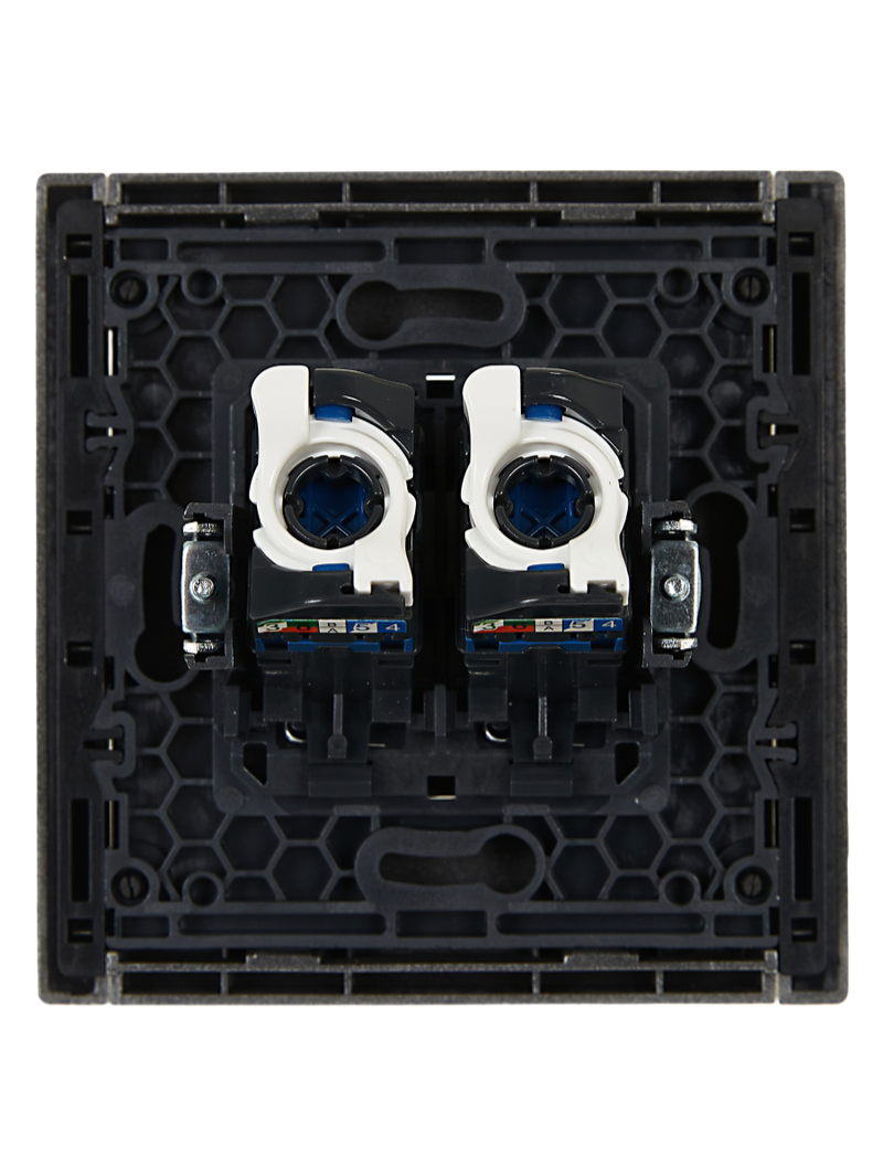 Розетка компьютерная двойная RJ45 кат.6 FORTE&PIANO FP534 сталь FP-K20-2-K46 IEK купить по цене 5481 руб.