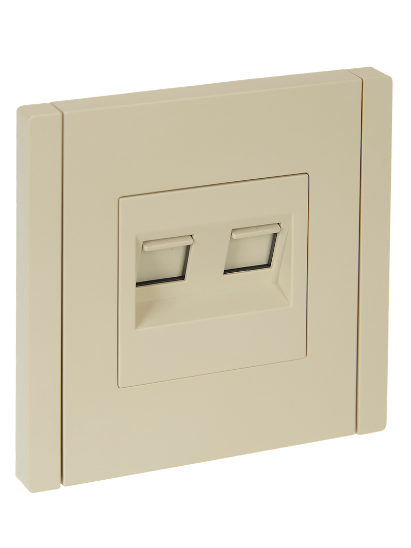 Розетка двойная IEK FORTE&PIANO RJ11+RJ45 кат.5E FP435 ваниль