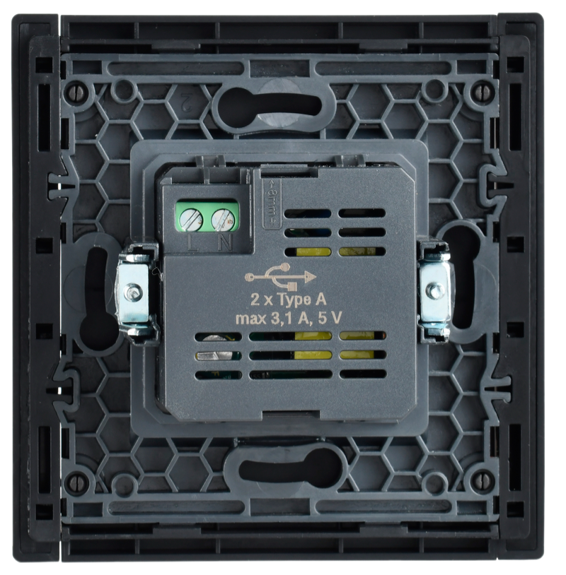 FORTE&PIANO Розетка USB A+A 3,1А FP149 черный IEK купить по цене 4475 руб.