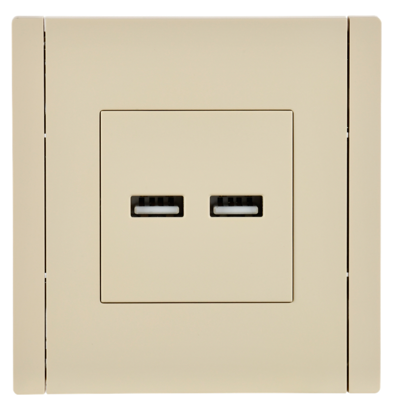 FORTE&PIANO Розетка USB A+A 3,1А FP449 ваниль IEK